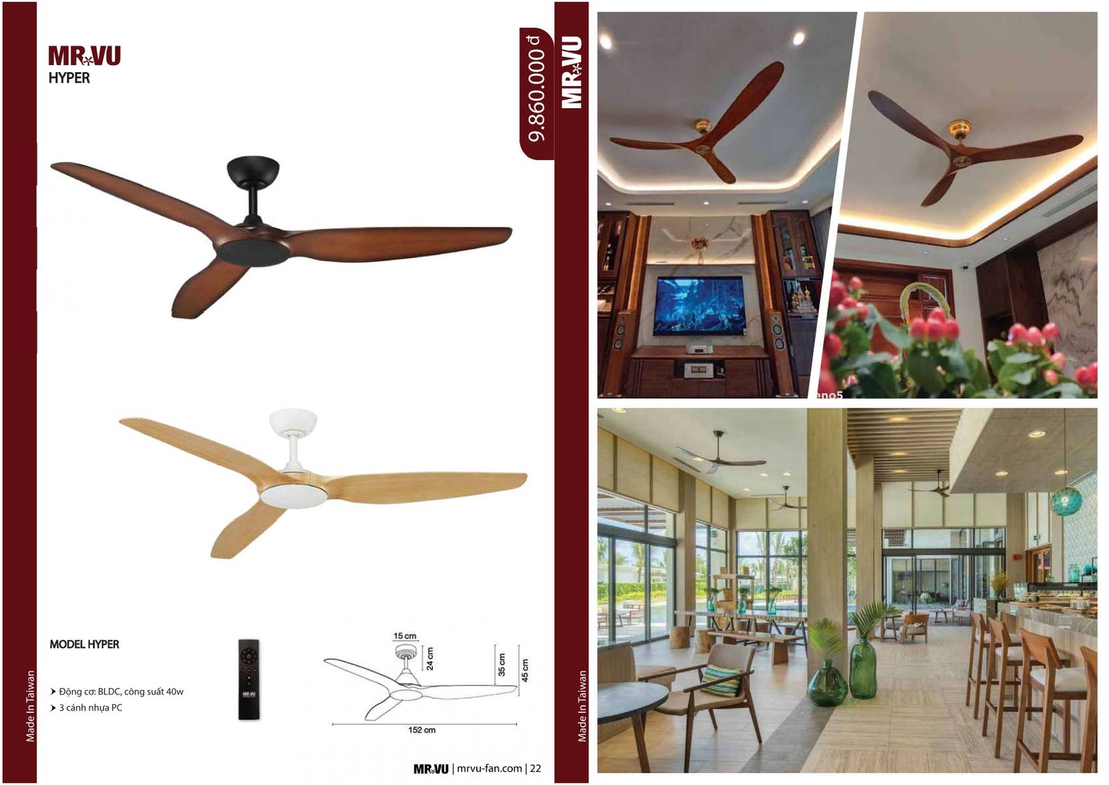 Bảng giá và Catalogue Quạt trần Mr Vũ mới nhất 2024 /Page 